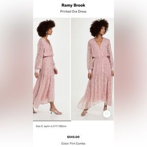 Ramy Brook Long Sleeve Midi Dress